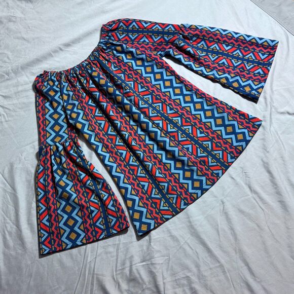 west loop Tops - West Loop Boho Aztec Print Tunic Top with Bell Sleeves Size S